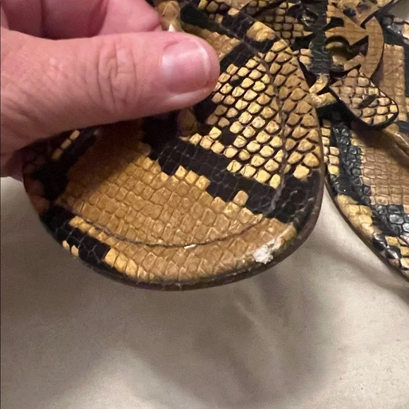 Tory Burch Snake Print Sandals - Picture 2 of 5